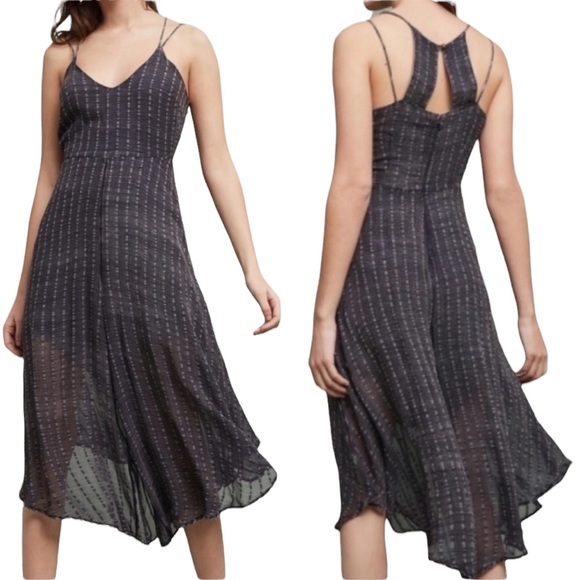 HD in Paris | Harbor Jumpsuit Size 4 Cropped Wide Leg V-Neck Anthropologie - Picture 1 of 9